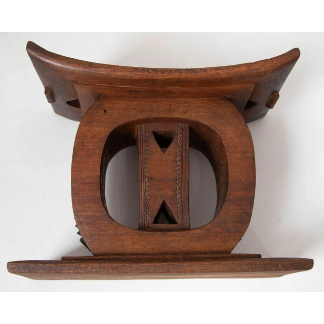 Antique Ashanti Queen Mother Carved Wooden Stool Ghana Africa For Sale - Image 10 of 12