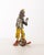 Original pair of decorative figures crafted in enameled sterling silver by the Italian firm Sorini, produced in Arezzo...