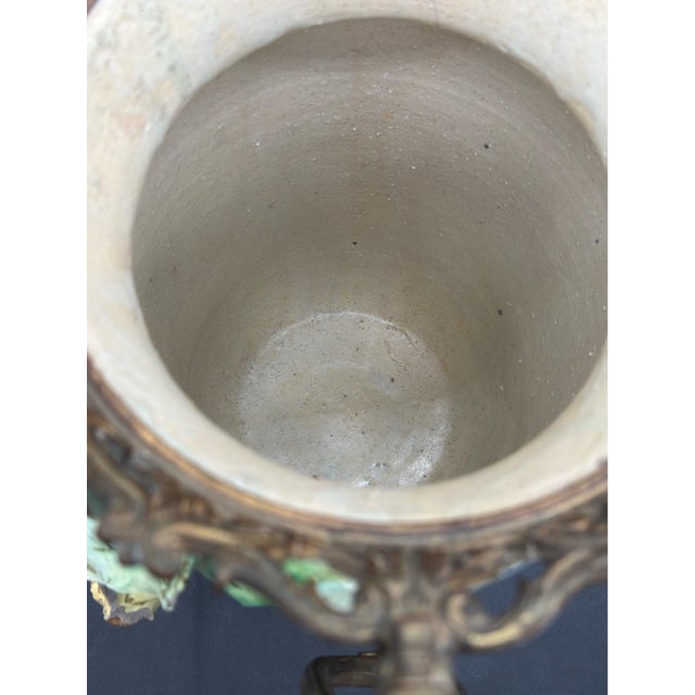 Baby Blue 19th C French Barbitone Vase 17” H For Sale - Image 8 of 17