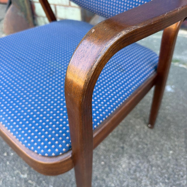 Blue Set of 4 Don Pettit for Knoll Model 1105 Armchairs For Sale - Image 8 of 12