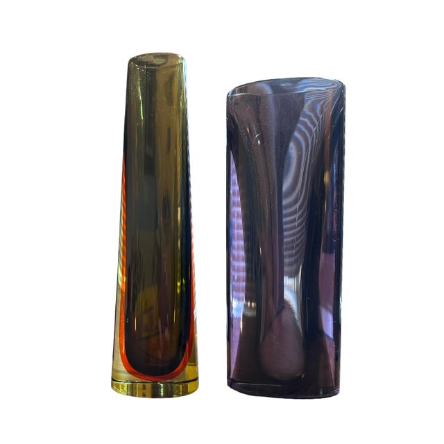 Mid-Century Modern Vintage Flavio Poli Set of 4 Seguso Small Murano Vessels For Sale - Image 3 of 11