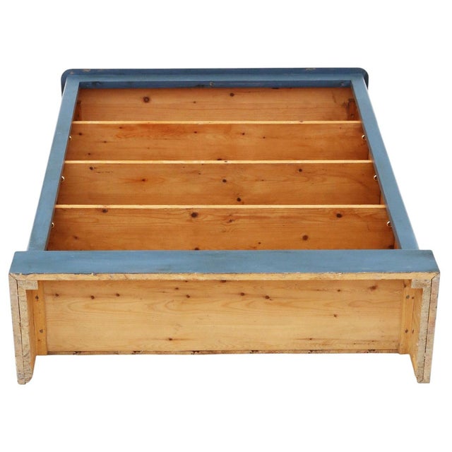 Wood Large Vintage Painted Adjustable Bookcase, 1970s For Sale - Image 7 of 8