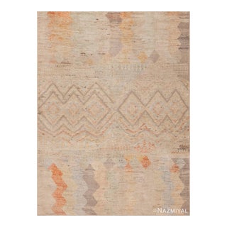 Primitive Tribal Nomadic Rustic Contemporary Modern Area Rug For Sale