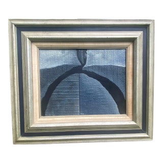 Vintage Mixed Media Abstract Painting, Signed by Artist For Sale