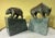 Pair of Bear and Bull Bronze Bookends on Green Marble Blocks For Sale - Image 9 of 9