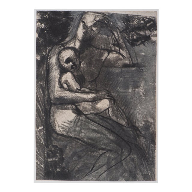 After Auguste Rodin, Nude Mother and Son, Engraving For Sale
