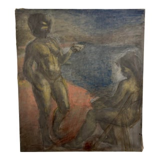 Nude Abstract Figure Painting For Sale