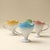 Art Deco Flower-Shaped Ceramic Coffee Cup - Set of 4 For Sale - Image 4 of 8