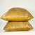 Vintage Boho Chic Contemporary Carmel Velour Striped Decorative Pillows - Set of 2. For Sale - Image 6 of 11
