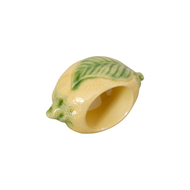 Ceramic Fruit Napkin Rings, Set of 4 For Sale - Image 4 of 7