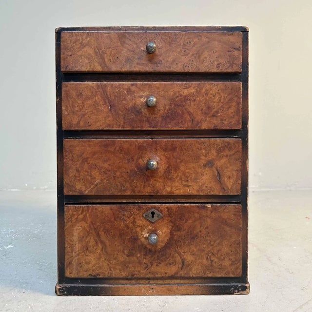 Vintage Burl Wood Filing Cabinet, Japan, 1950s For Sale - Image 10 of 10