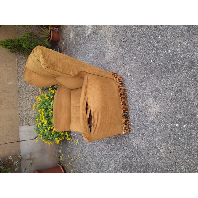 Mid-Century Modern Bergère Armchair in Beige attributed to Paolo Buffa, 1940s For Sale - Image 3 of 13