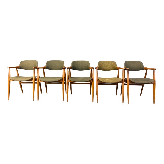 Vintage Teak Dining Chairs by Casala, 1960s, Set of 5 For Sale