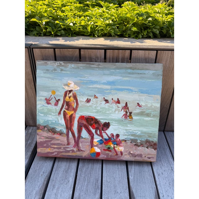 Footnotes of a Holiday Ii, Unique Impasto Painting by Godfrey Afebuame (2026) Oil on Canvas For Sale - Image 4 of 5