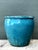 Vintage Blue Glazed Ceramic Planter For Sale - Image 10 of 12