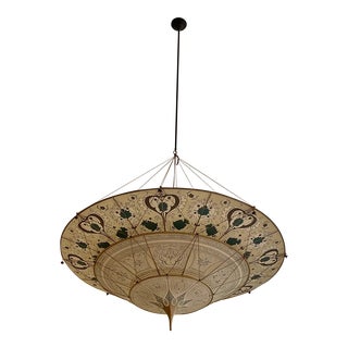 Early 2000s Fortuny Scheherazade 3-Tier Plain Silk Light Fixture For Sale