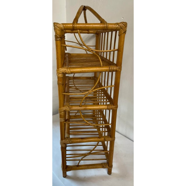 Vintage Bamboo Bentwood Table Top Wine Rack For Sale In Dallas - Image 6 of 10