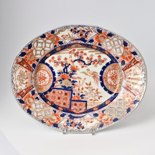 Large Openwork Japanese Imari Porcelain Platter, 1890s For Sale - Image 6 of 11