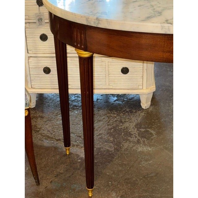 Traditional French Louis XVI Style Mahogany Console For Sale - Image 3 of 6