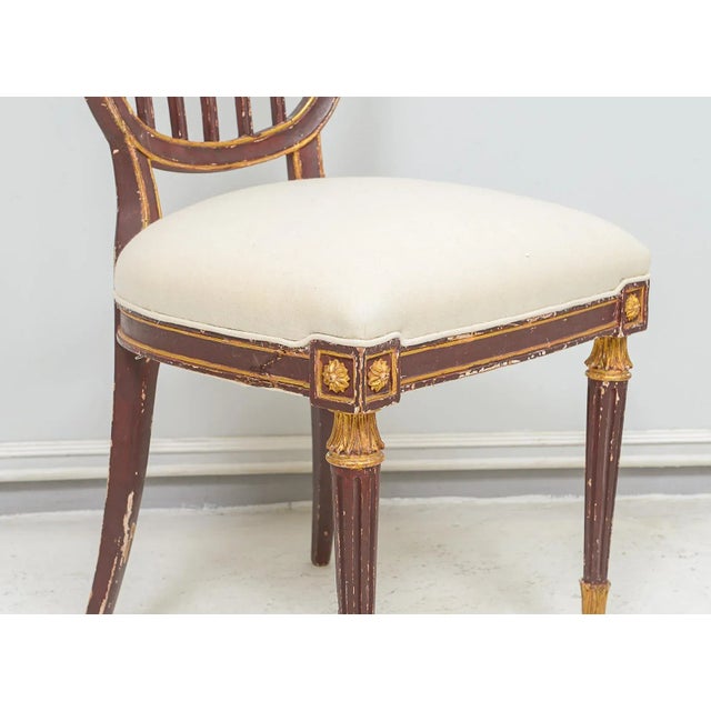 Wood Set of Eight Dining Chairs in the Neoclassic Manner For Sale - Image 7 of 10