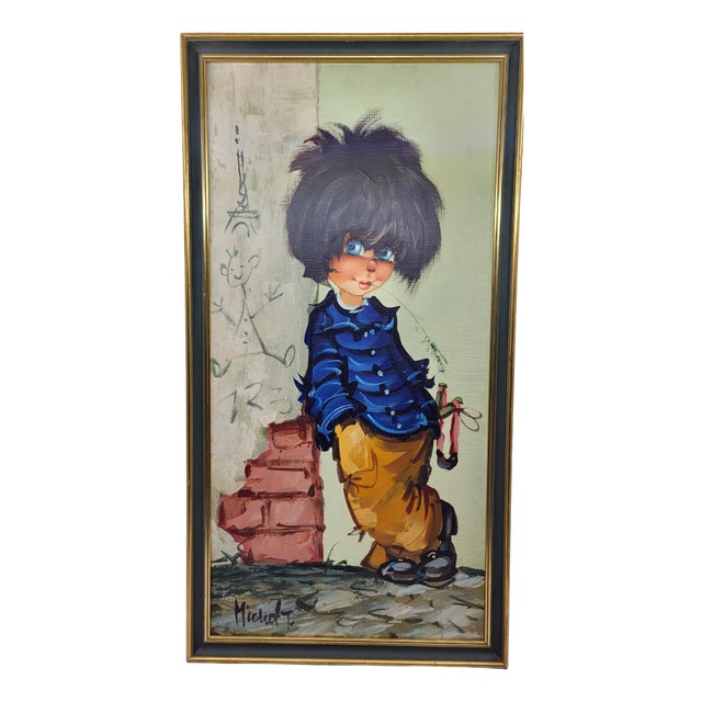 Michel Thomas, P'tits Poulbots (Little Poulbots), France, 1970, Oil on Canvas For Sale