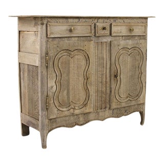 19th Century French Bleached Oak Buffet For Sale