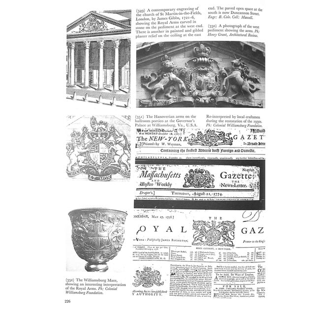 Traditional "The Royal Arms: Its Graphic and Decorative Development" 1980 Hasler, Charles For Sale - Image 3 of 11
