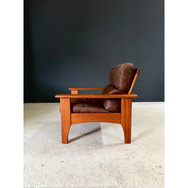 Mid-Century Modern Lounge Chairs in Leather and Teak, 1960s, Set of 2 For Sale - Image 11 of 18