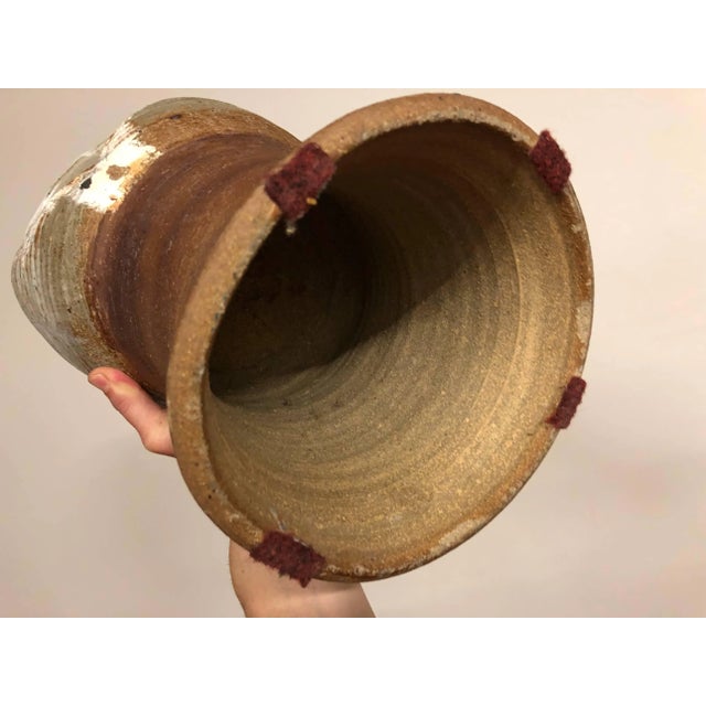 Brutalist Tall Studio Pottery Vase For Sale - Image 9 of 11