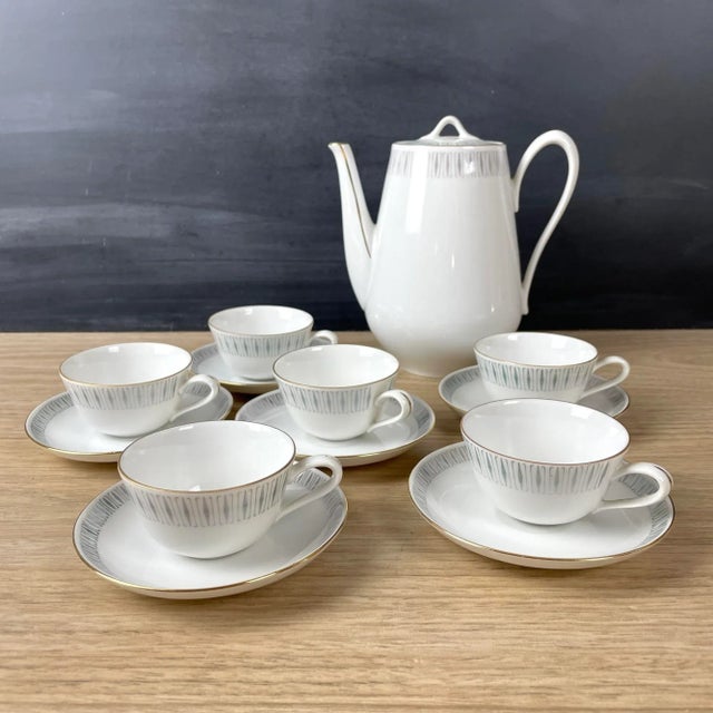 1930s Altrohlau Porcelain Mz Czechoslovakia Demitasse Set
