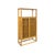 Contemporary Light Brown Slatted Doors Display Storage Minimalist Zen Cabinet For Sale - Image 3 of 14
