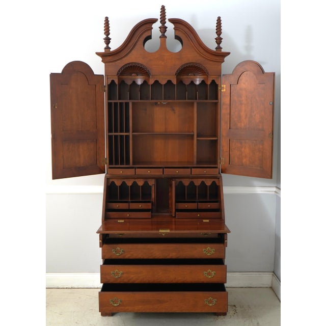 Traditional Wright Table Co Cherry Secretary Desk For Sale - Image 3 of 18