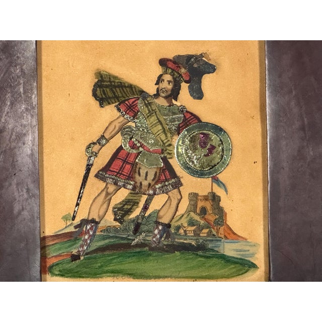 Rare & Original Antique Framed Theatrical Tinsel Print for your consideration. The framed print measures approx. 8 1/4...