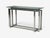Mid-Century Modern Constructivist Style, Console Table, Chromed Steel, Beveled Glass, Usa, 1980s For Sale - Image 3 of 11