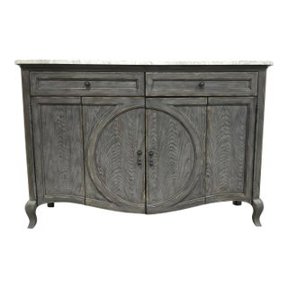 Hooker Furniture Gray Distressed Wood Melange Credenza For Sale