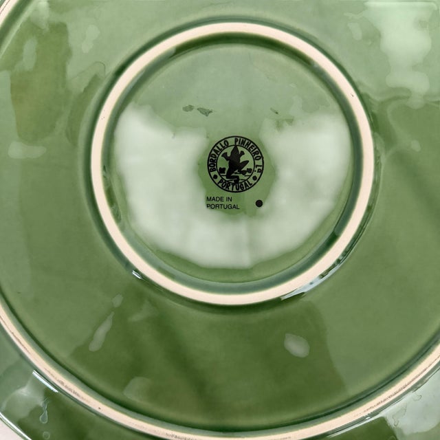 Bordallo Pinheiro Bordallo Pinherio Green Pineapple Platter Chop Plate For Sale - Image 4 of 4