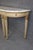 Cream Fine Quality Creme Painted Gilded Marble Top Console Attributed Maison Jansen For Sale - Image 8 of 12