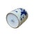 Chinese Distressed White Porcelain Blue Birds Graphic Holder Vase For Sale - Image 4 of 6