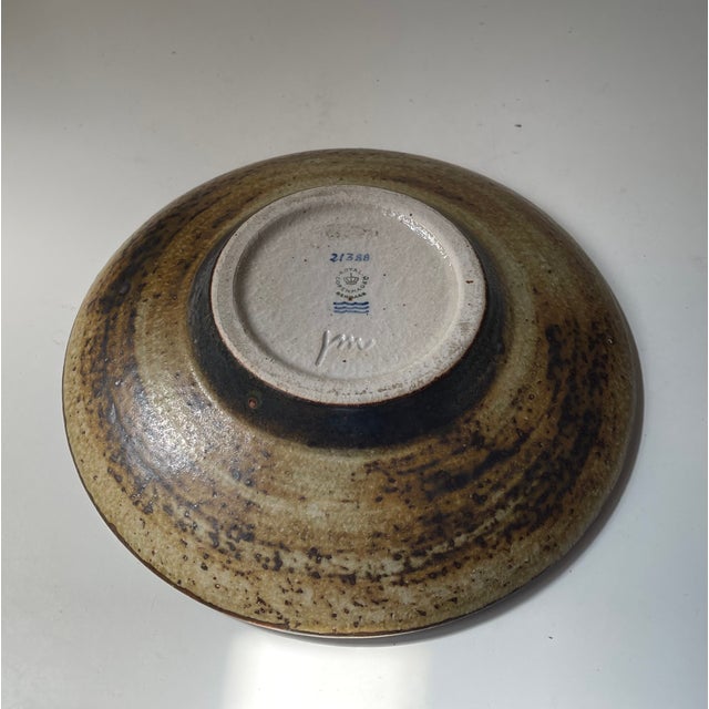 Mid-Century Brutalist Glazed Stoneware Dish by Jørgen Mogensen for Royal Copenhagen, 1960s For Sale - Image 6 of 9