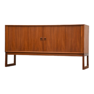 1960s Refinished Danish Modern Teak Sideboard Credenza by Aco Møbler