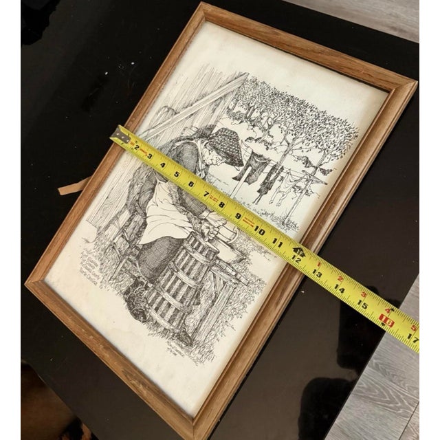 Drawing/Sketching Materials Ron Dibble 1988 Sketch Signed Framed For Sale - Image 7 of 7