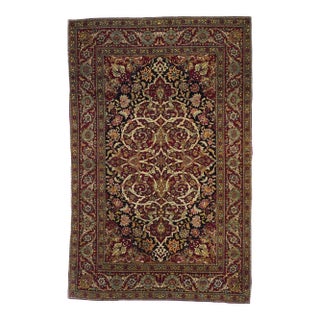 Antique Tehran Rug 4'8'' x 7'4'' For Sale