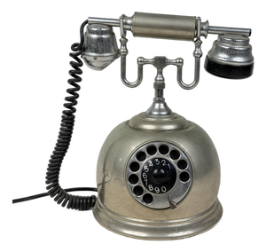 Chrome-Plated Rotary Telephone, Italy, 1950s