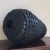Wood Vintage Black Lacquered Rattan Floor Basket Vase For Sale - Image 7 of 12