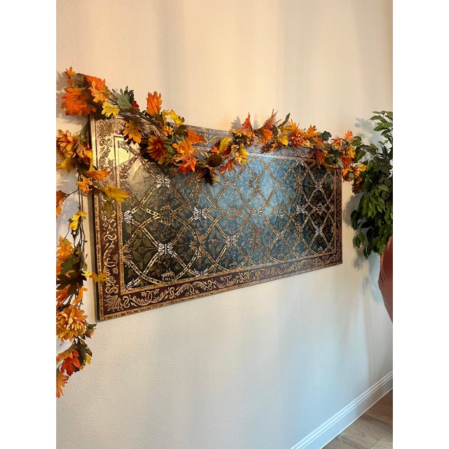 Up for sale is an authentic, vintage decorative wood wall panel from the luxury home furnishings maker, Maitland-Smith....