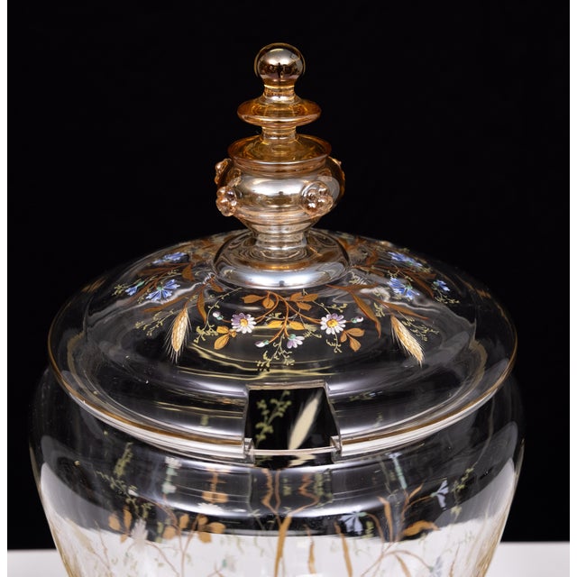 Antique Enameled Glass Serving Set, 1880, Set of 8 For Sale - Image 4 of 14