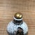 Metal Vintage Ge-Ware Style Porcelain Snuff Bottle With Gilt Figure & Calligraphy For Sale - Image 7 of 9