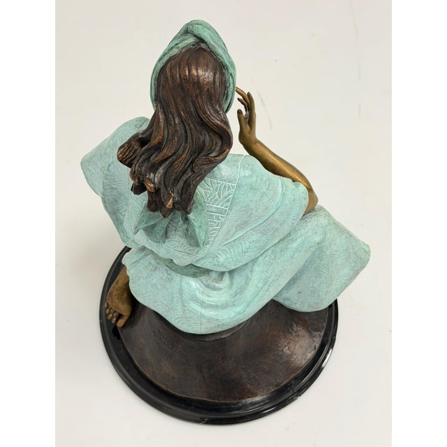 Metal Victor Gutierrez Bronze "Mujer Sentada" Artist Proof Sculpture, 1989 For Sale - Image 7 of 18