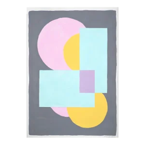 2022 "Geometric Bloom" Constructivist Style Abstract Acrylic Painting by Ryan Rivadeneyra