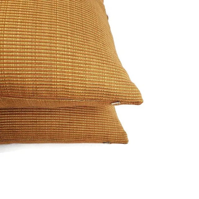 Textile Kravet Smart Ottoman Strie in Rust Pillow Cover For Sale - Image 7 of 8